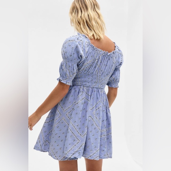 Kimchi Blue Sofia Smocked Tie-Front Bow Mini Dress - Picture 7 of 10